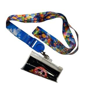 NEW Disney Parks Up Balloon Pin Trading Lanyard & Card Holder Pixar Badge Clip